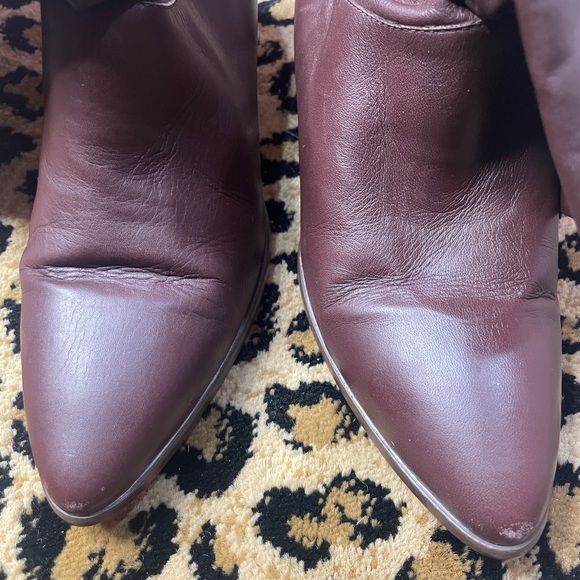 Vintage Tall leather slouch Boot 1980’s Brown pointed toe - Picture 4 of 7